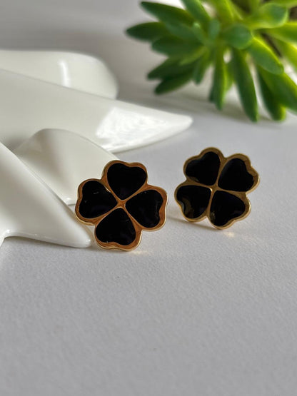 Women Enamel Clover Earring