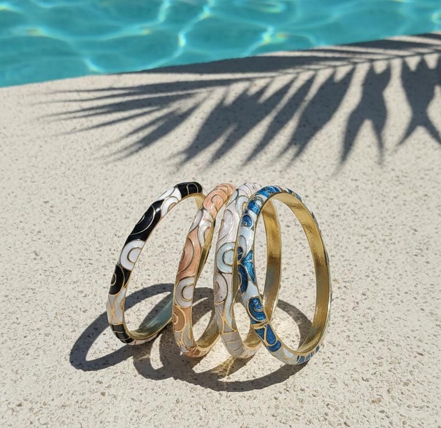 Women Statement Enamel Kada Bracelet