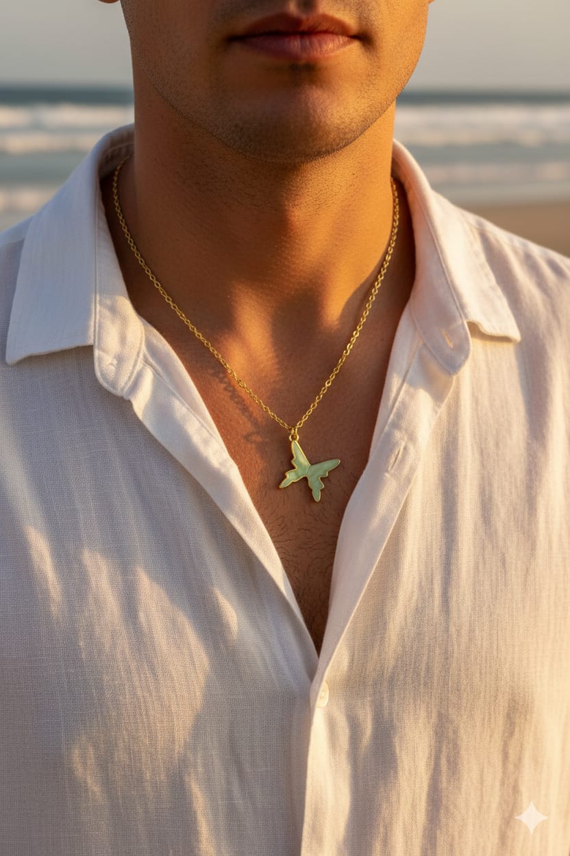 Men Elegant Butterfly Necklace - Nimé By Shop Trendys
