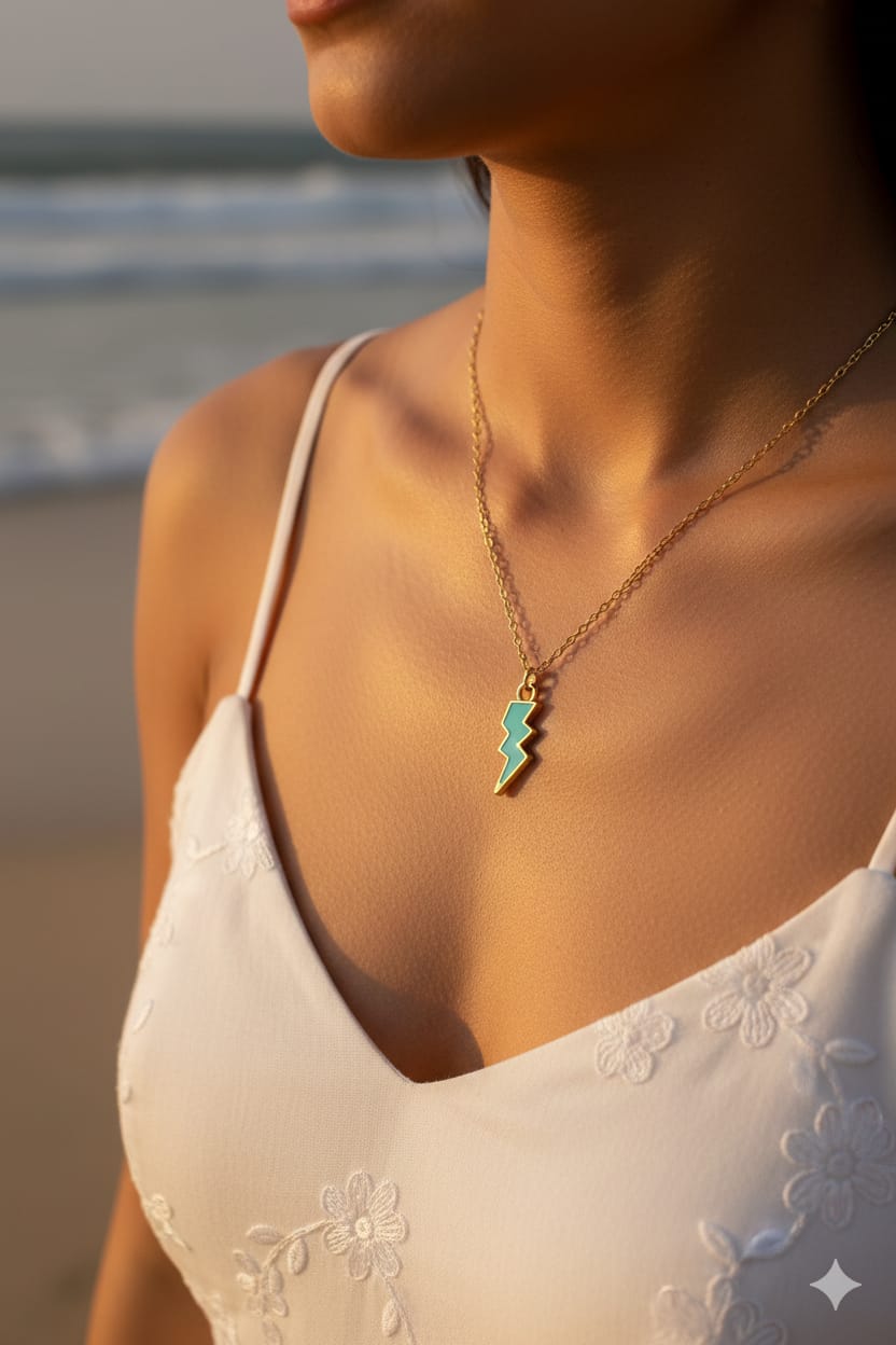 Lightening Color Women Dainty Necklace - Nimé By Shop Trendys