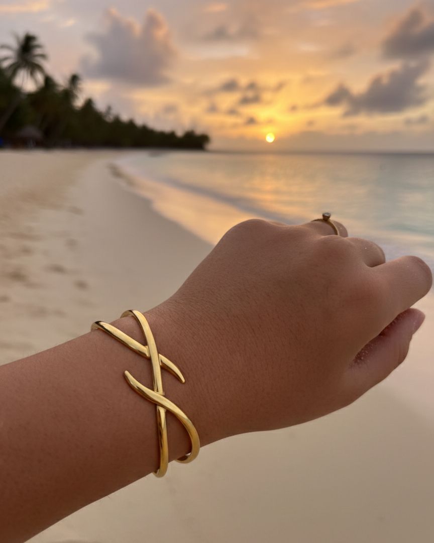 Women Designer Cuff Kada Bracelet (Anti Tarnish) (Adjustable) - Nimé By Shop Trendys