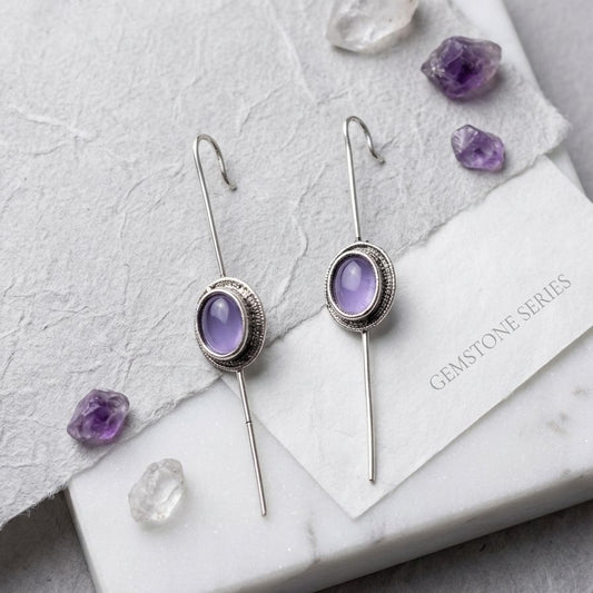 German Silver Stone Earcuff Earrings - Nimé By Shop Trendys