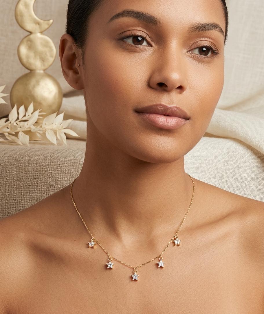 White Star Charm Necklace ( Anti Tarnish ) - Nimé By Shop Trendys