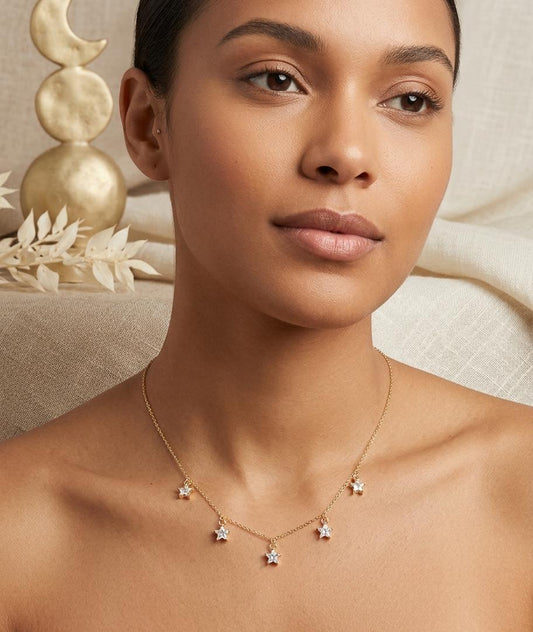 White Star Charm Necklace ( Anti Tarnish ) - Nimé By Shop Trendys