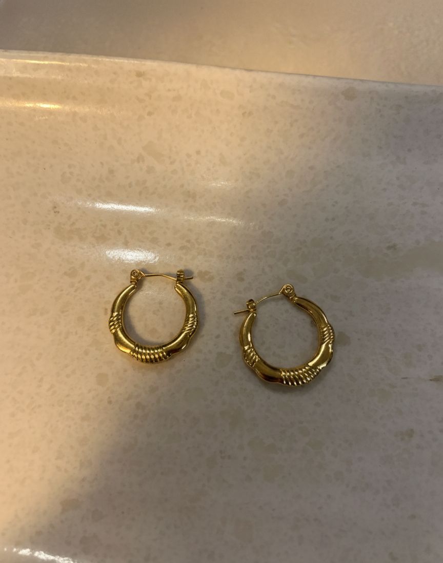 Women Golden Plain Designer Bali Halo Earring (Anti Tarnish)