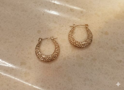 Women Golden Dot Bali Halo Earring (Anti Tarnish)